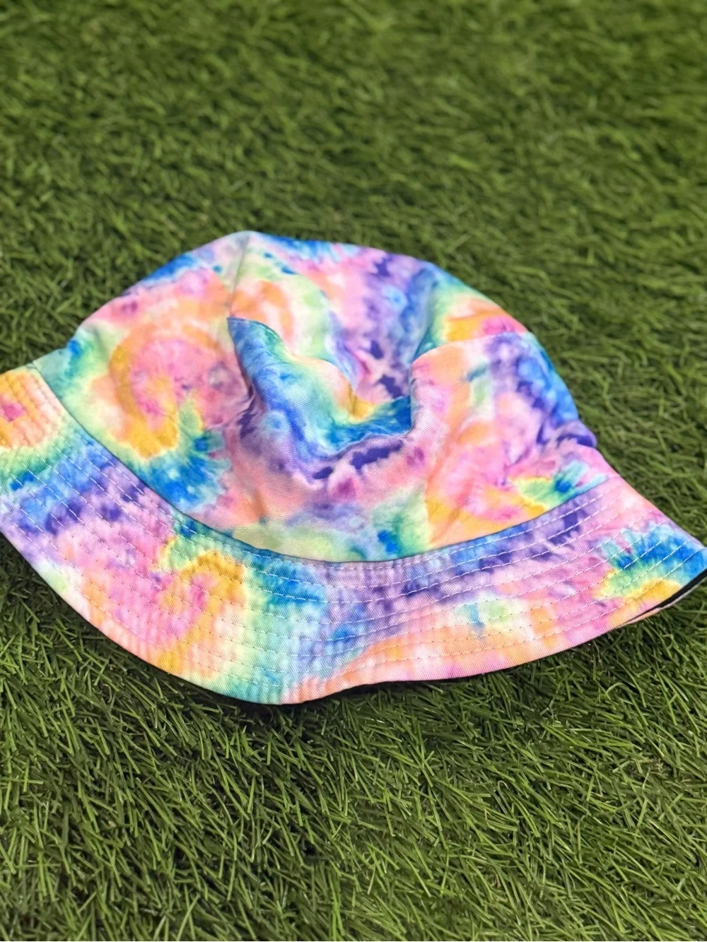 Youth Reversible Bucket Hat - Tie Dye/Black